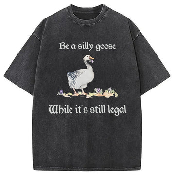 Personality fashion Be A Silly Goose Washed T-Shirt