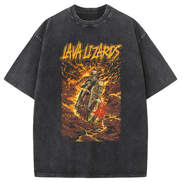 Personality fashion Lava Lizards Washed T-Shirt