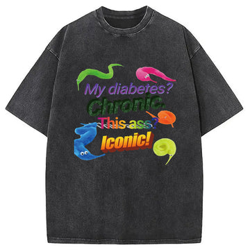 Personality fashion Iconic Meme Washed T-Shirt
