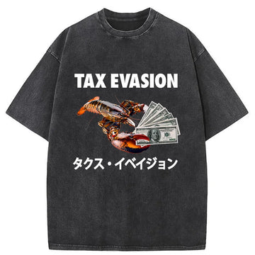 Personality fashion Tux Evasion Funny Washed T-Shirt