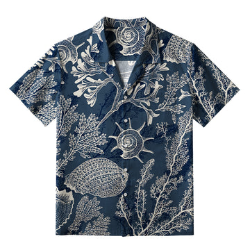 Personality fashion  Marine Mystery Aloha Hawaiian Shirt