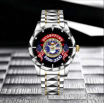 Customized Honor Watch For American Military Personnel - Personalized Branch, Name And Years - Gift For Veteran
