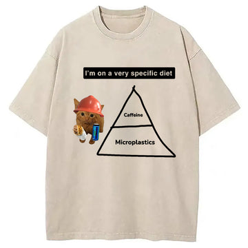 Personality fashion I'm On A Very Specific Diet Washed T-Shirt