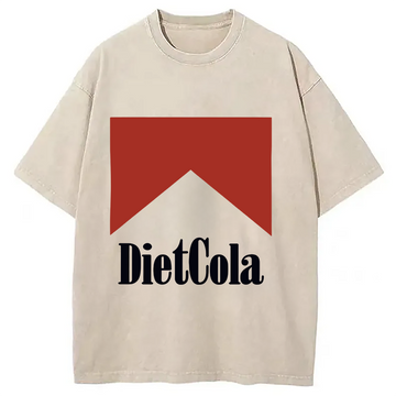 Personality fashion Diet Cola Washed T-Shirt