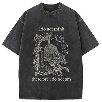 Personality fashion Opossum Weird Meme Washed T-Shirt