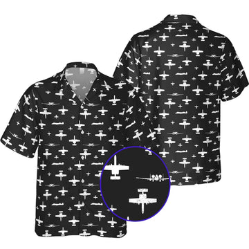 A-10 Thunderbolt Pattern Aircraft Hawaiian Shirt Men, A-10 Thunderbolt Lover Hawaiian Shirt HE0371