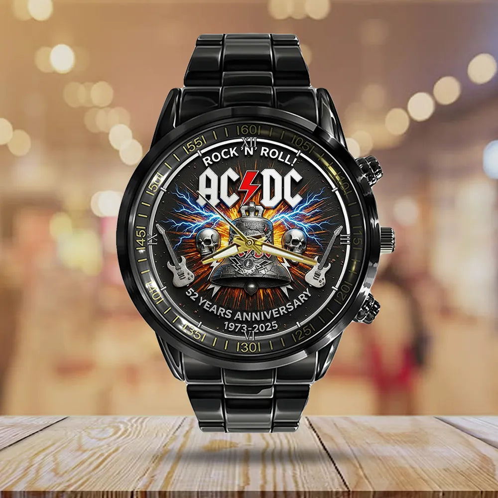 AC DC 52 Years Anniversary Black Stainless Steel Watch – TMTHU1386