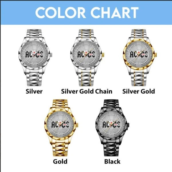 AC/DC Alloy Luxury Quartz Watch