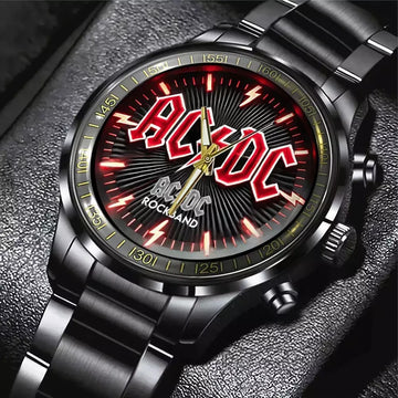 AC_DC Black Stainless Steel Watch 351