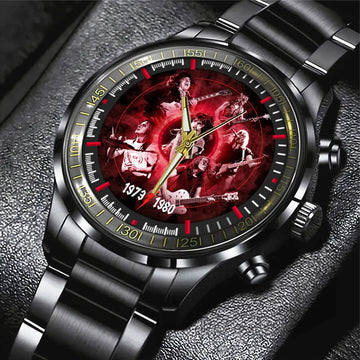 AC_DC Black Stainless Steel Watch – GNE 2133