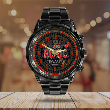 AC_DC Black Stainless Steel Watch – GNE NEW102