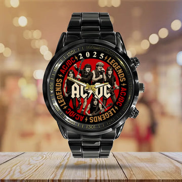 AC_DC Black Stainless Steel Watch – GNE NEW274