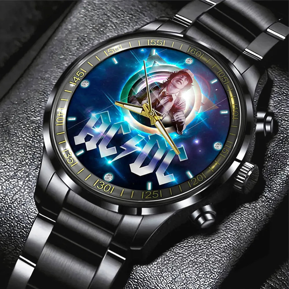 AC_DC x Angus Young Black Stainless Steel Watch – GNE 971