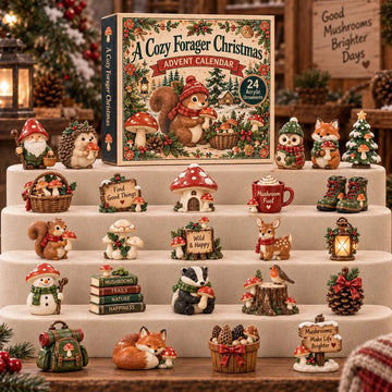 A Cozy Forage Christmas Advent Calendar 2026 - 24-Day Countdown, Acrylic Charms