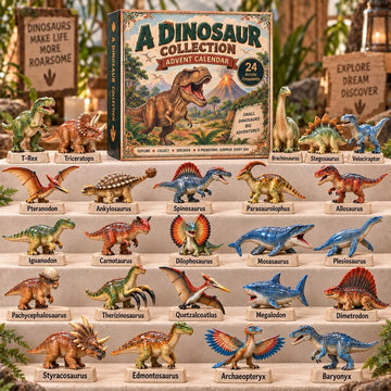 A Dinosaur Collection Advent Calendar 2026 - 24-Day Countdown, Acrylic Charms