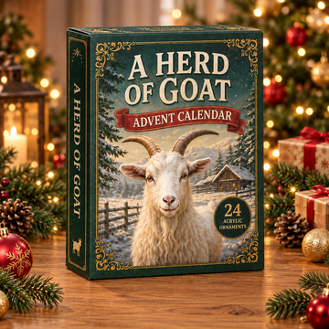 A Herd Of Goat Advent Calendar 2026 24 Day Festive Countdown Acrylic Charms Blind Box Gift For Goat Lovers