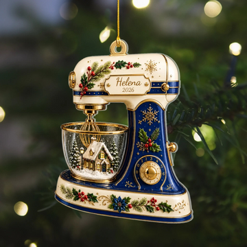 A Little Christmas Magic Personalized Ornament Custom Name Baking Mixer Ornament Cozy Holiday Keepsake{