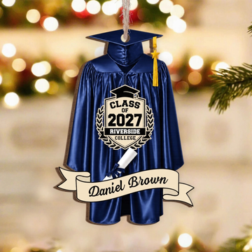 A Milestone Worth Remembering Personalized Wooden Ornament Class Of 2027 Christmas Ornament Custom Graduate Gift