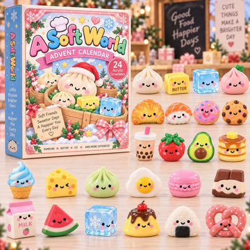 A Soft World Advent Calendar 2026 - 24-Day Countdown, Acrylic Charms