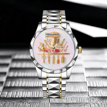A Hair Stylist Creates Beauty Customized Watch - Personalized Names - Gift For Hairdressers