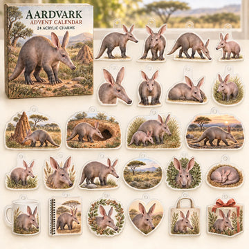 Aardvark Advent Calendar 2026 - 24-Day Countdown, Acrylic Charms