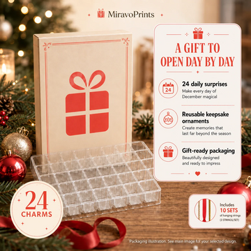 Advent calendar packaging illustration; see main image for your selected design_http__.webp Advent Calendar 2026 - 24-Day Countdown, Acrylic Charms Every Day Bring New Suprises