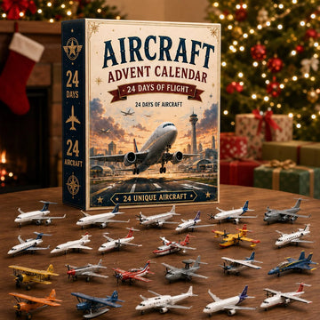 Aircraft Advent Calendar 2026 - 24-Day Countdown, Acrylic Charms