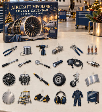 Aircraft Mechanic Advent Calendar - 24 Acrylic Charms