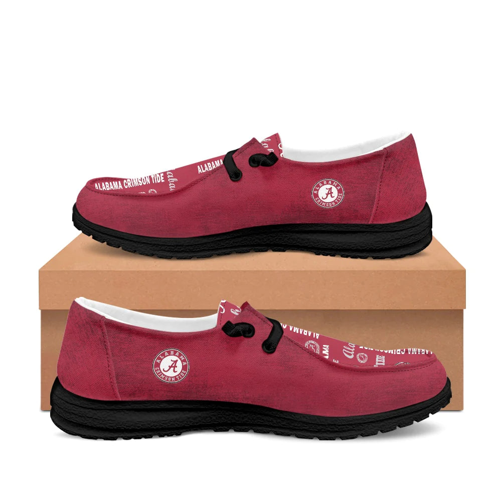 Alabama Crimson Tide Loafers - Inspired By Hey Dude Shoes Style