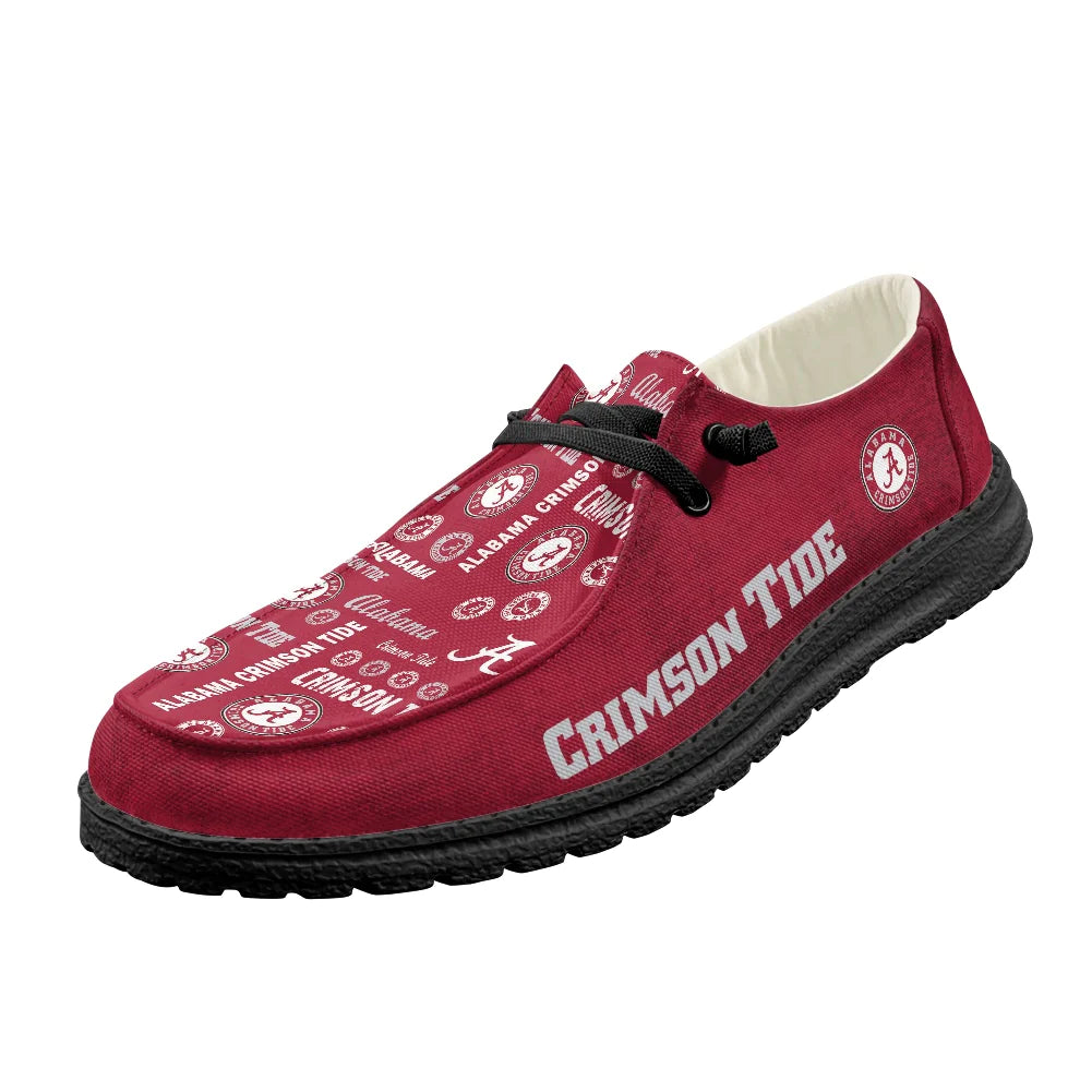 Alabama Crimson Tide Loafers - Inspired By Hey Dude Shoes Style