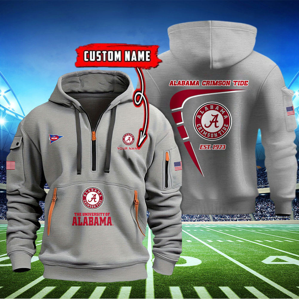 Alabama Crimson Tide Quarter Zip Hoodie Style