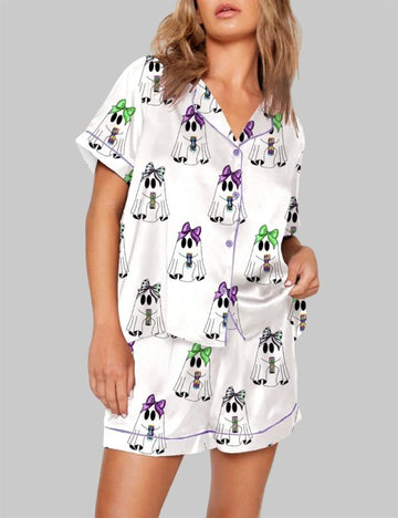 Alani Witches Brew Ghost Halloween Drink Pajama Set