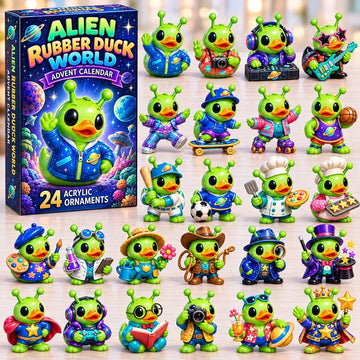 Alien Rubber Ducks Advent Calendar 2026 - 24-Day Countdown, Acrylic Charms