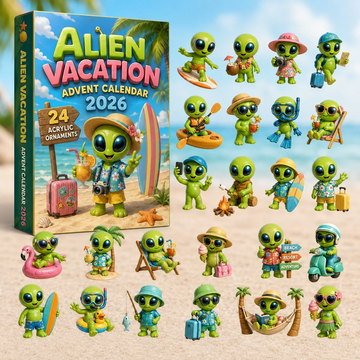 Alien Vacation Advent Calendar 2026 - 24-Day Countdown, Acrylic Charms Every Day Bring New Suprises