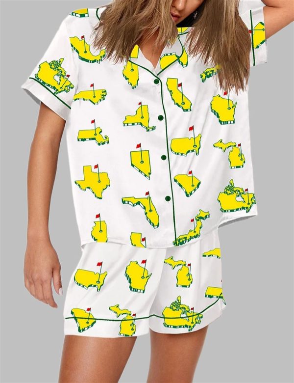 All Masters-Style Golf Print Pajama Set