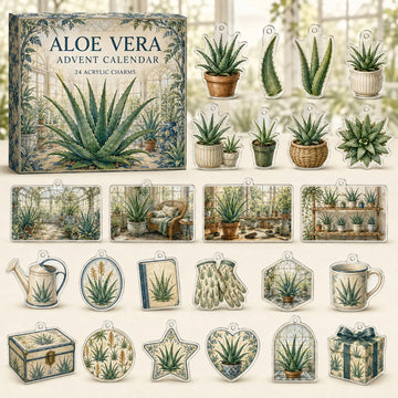 Aloe Vera Advent Calendar 2026 - 24-Day Countdown, Acrylic Charms