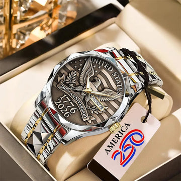America250 Alloy Luxury Quartz Watch – TANTN 14642