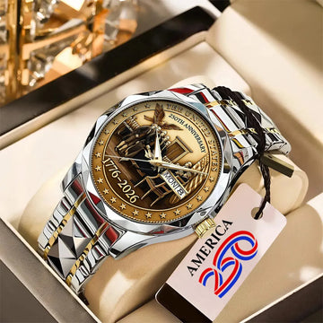 America250 Alloy Luxury Quartz Watch – TANTN 14643