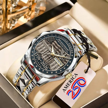 America250 Alloy Luxury Quartz Watch – TANTN 14644