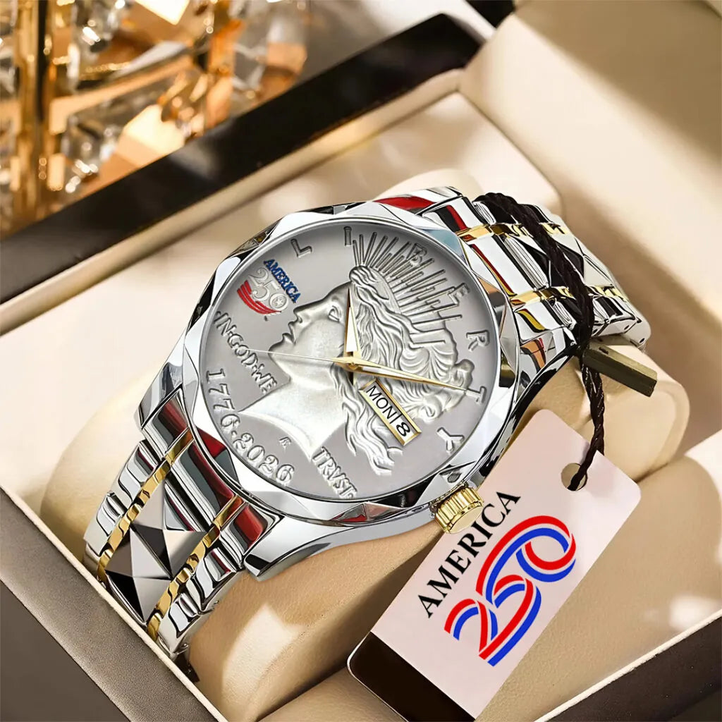 America250 Alloy Luxury Quartz Watch – TANTN 14729