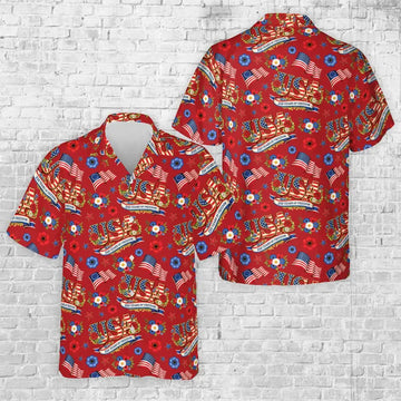 America 250 Years Shirt 1776–2026, Patriotic USA Hawaiian Shirt, 4th of July Independence Day Shirt, Red White Blue Floral Button Up Shirt-4