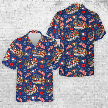 America 250 Years Shirt 1776–2026, Patriotic USA Hawaiian Shirt, 4th of July Independence Day Shirt, Red White Blue Floral Button Up Shirt-5