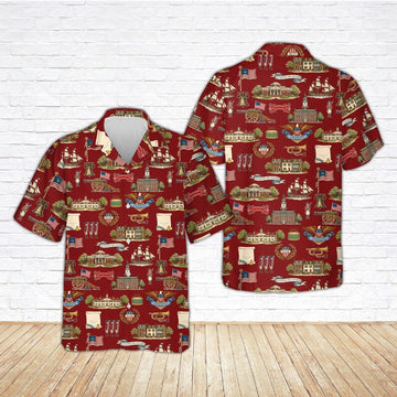 America 250th Anniversary Hawaiian Shirt, Patriotic 1776 Shirt, 4th of July USA Flag Button Down Shirt, Vintage Freedom Liberty Bell Shirt