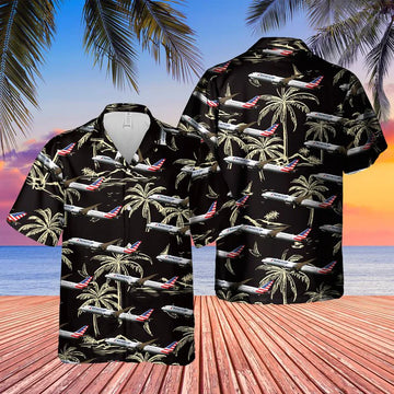American Airlines Boeing 787-9 Dreamliner Hawaiian Shirt, Hawaiian shirt for men, dad husband veteran HO0051