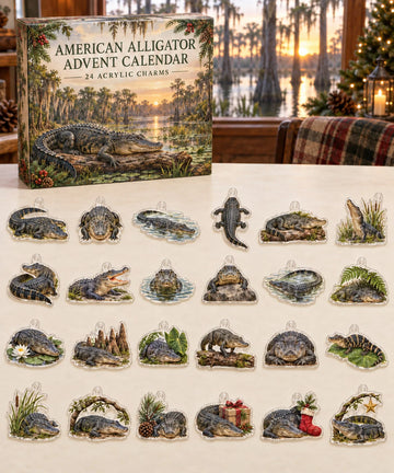 American Alligator Advent Calendar 2026 - 24-Day Countdown, Acrylic Charms