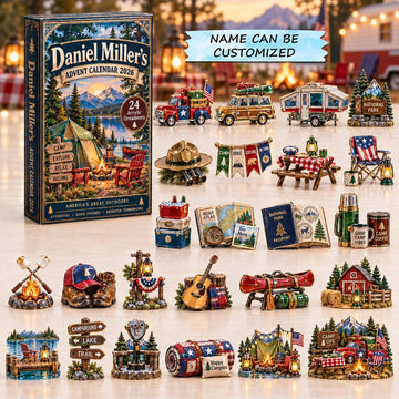 American Camping Life advent calendar 2026 - 24-Day Countdown, Acrylic Charms