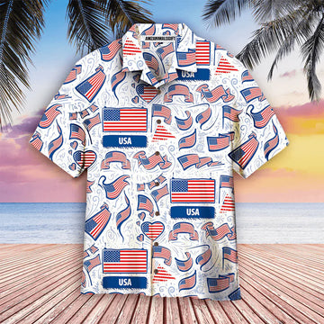 American Flag Butterfly Wine Aloha Hawaiian Shirts For Men Women, Red Wine Blue Hawaiian Shirt, 4th July Gift For Summer, Friend, Independence Day