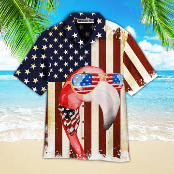American Flag Flamingo Flamerica Firework Aloha Hawaiian Shirts For Men Women, 4th Of July Gift For Summer, Friend, Family, Independence Day