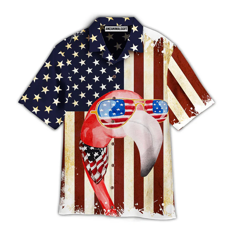 American Flag Flamingo Flamerica Firework Aloha Hawaiian Shirts For Men Women, 4th Of July Gift For Summer, Friend, Family, Independence Day