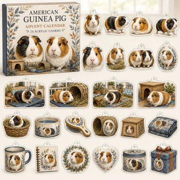 American Guinea Pig Advent Calendar 2026 - 24-Day Countdown, Acrylic Charms